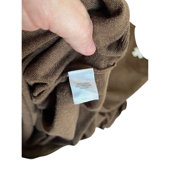 J.Jill Linen Blend Half Sleeve Sweater Top Size X-Large Brown - Picture 8 of 8